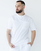 Медицинская рубашка мужская Денвер белая